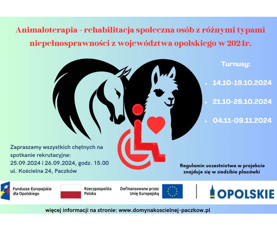 Zapraszamy wszystkich chętnych na spotkanie rekrutacyjne w dniach 26.09.2024 i 27.09.2024 ul. Kościelna 24 Paczków